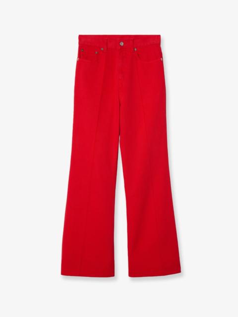 CELINE Celine Cotton Flare Jeans Red Women