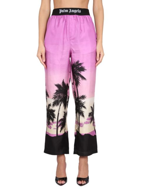 Palm Angels Palm Angels Women Pants With Sunset Print