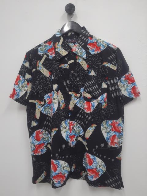 Japanese Brand - Maceye gold fish 100% rayon Hawaiian shirt