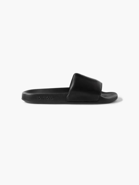 TOM FORD Ricky logo-perforated leather slides