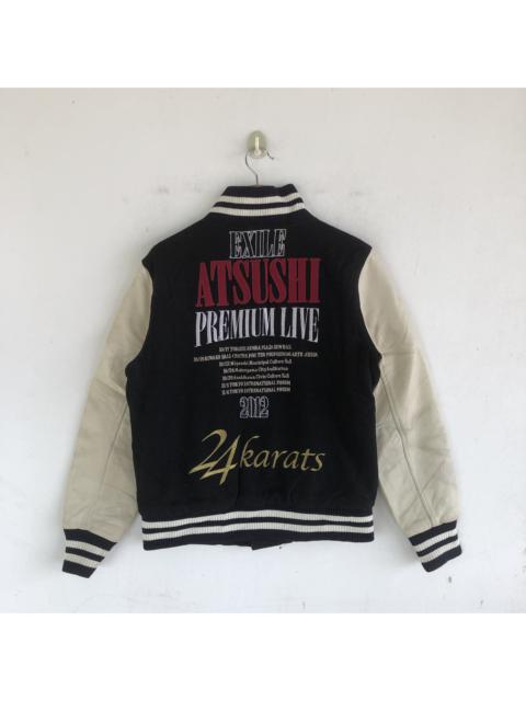 Other Designers Vintage - Vintage 24 Karats Varsity Jackets Letterman Leather Jacket