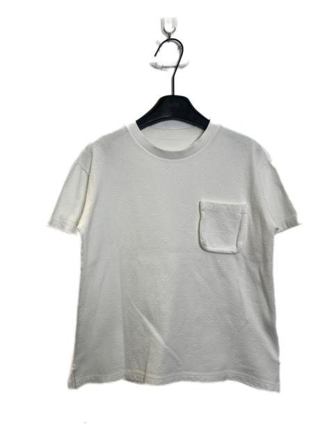 Louis Vuitton Louis Vuitton (LV) White Short-Sleeve Shirt with Allover Tonal Pattern