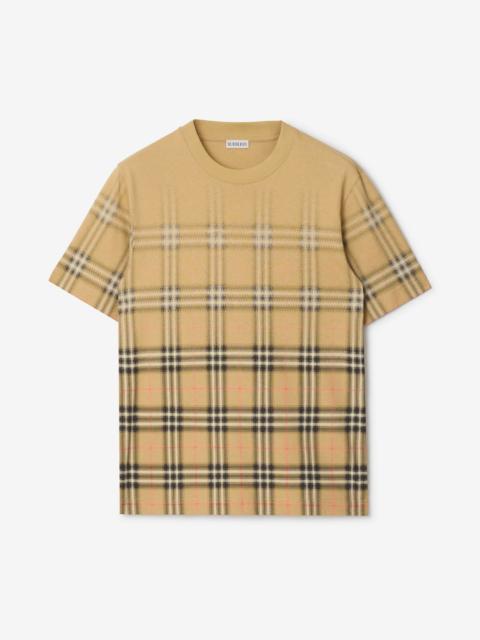Burberry Gradient Check Cotton T-shirt