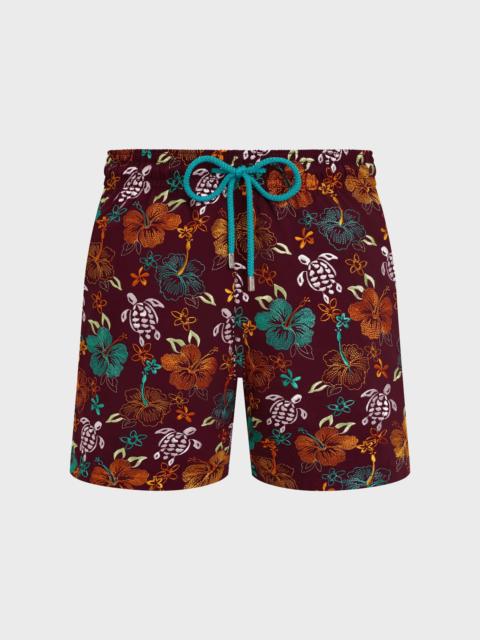 Vilebrequin MEN SWIM TRUNKS EMBROIDERED TROPICAL TURTLES - LIMITED EDITION
