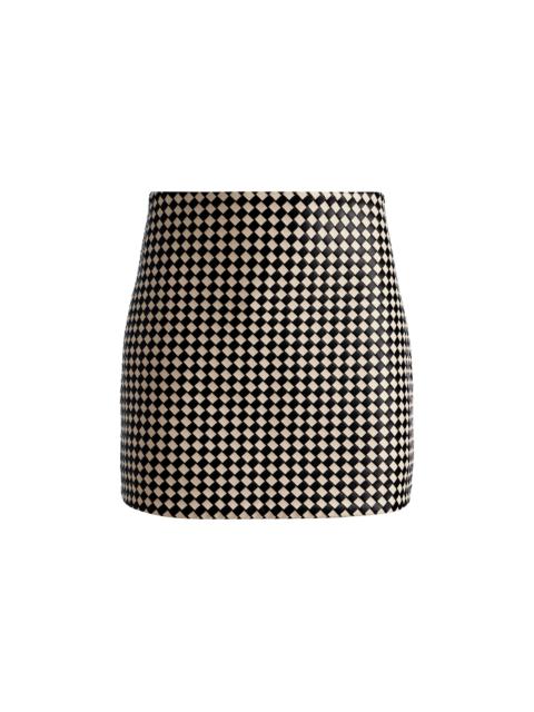 Alice + Olivia ELANA VEGAN MINI SKIRT