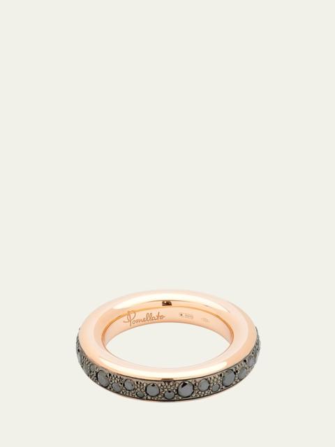 Pomellato Iconica 18K Rose Gold Eternity Band with Black Diamonds