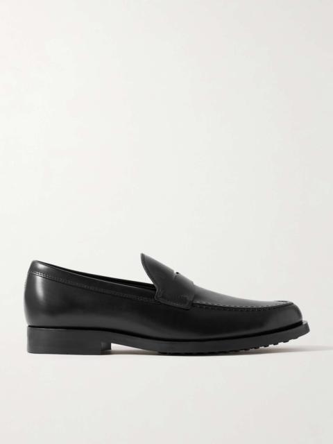 Glossed-Leather Penny Loafers