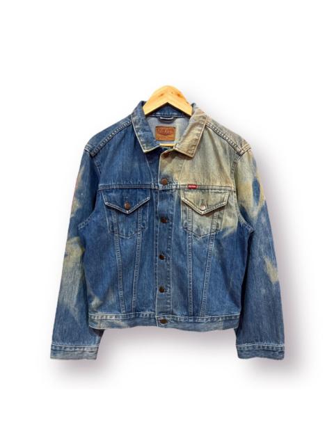 Other Designers Big John Distressed trucker denim jacket