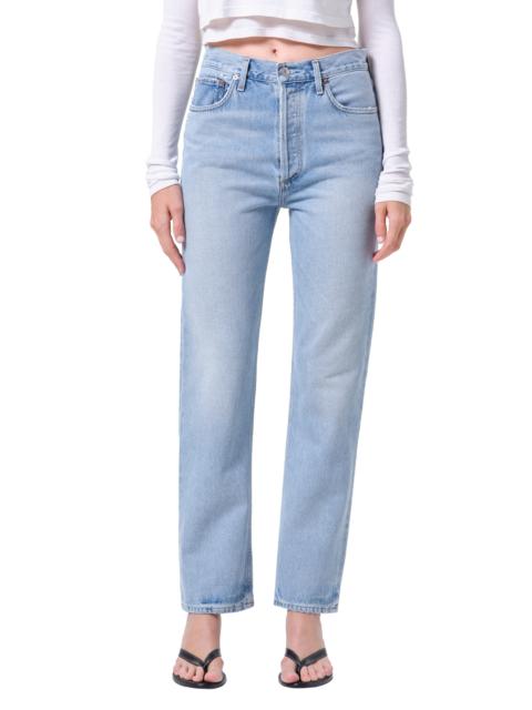 AGOLDE AGOLDE '90s Pinch Waist High Waist Straight Leg Jeans in Addition Medium Indigo at Nordstrom