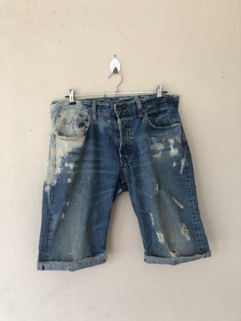 Other Designers Edwin - Edwin Disstressed Acid Wash Selvedge Shorts
