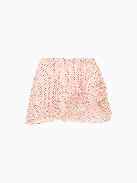 LoveShackFancy Renza Polka Dot Mini Skirt