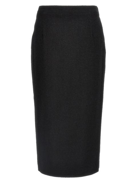 Alessandra Rich Midi tweed bouclé skirt