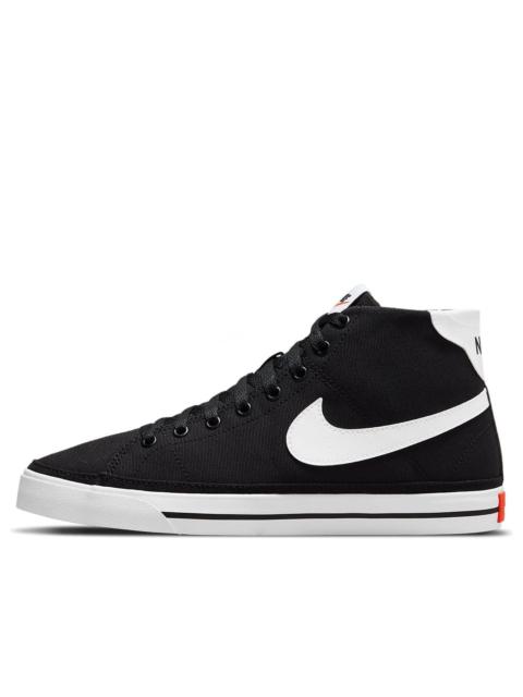 Nike (WMNS) Nike Court Legacy Canvas Mid 'Black White Orange' DD0161-001