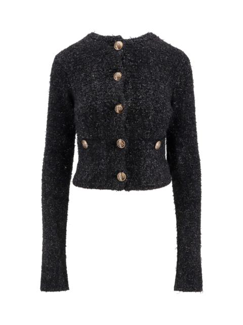 BALENCIAGA Cropped Tweed Cardigan
