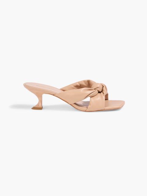 Stuart Weitzman Playa 50 knotted padded leather mules