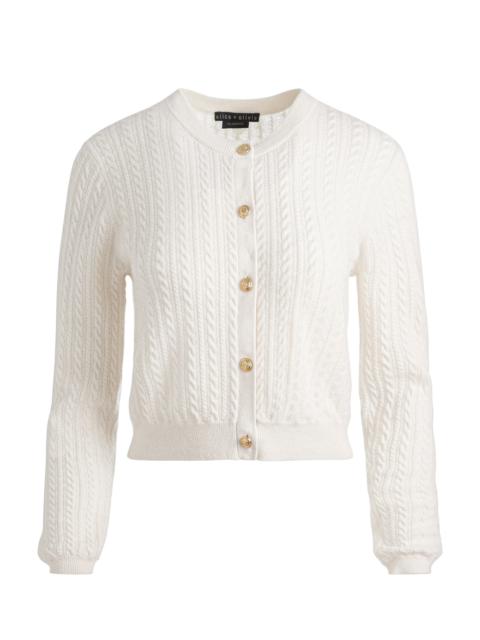 Alice + Olivia DOLLIE CASHMERE CABLEKNIT CARDIGAN