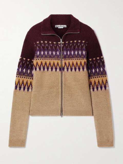 Acne Studios Fair Isle Knitted Cardigan