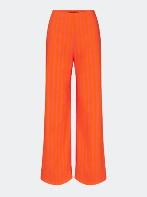 SIMONMILLER Pia Poplin Pant in Hibiscus/Tangerine Stripe