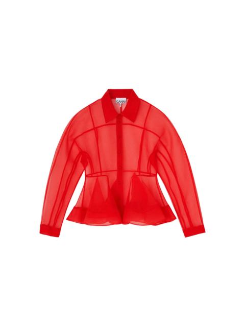 GANNI Ganni Red Tops - Shirts Women