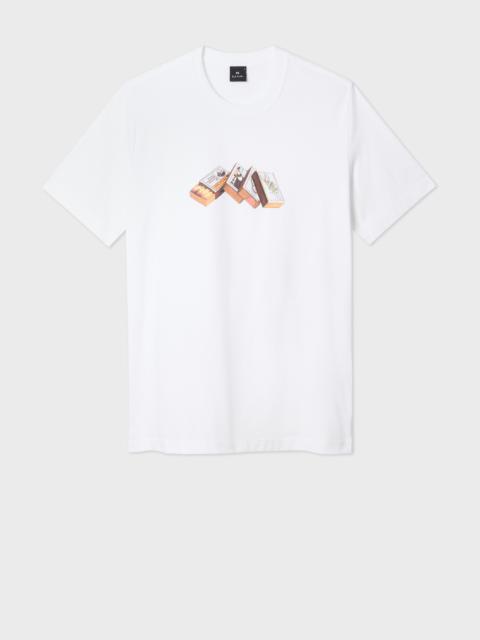 Paul Smith White Cotton 'Matchboxes' Print T-Shirt