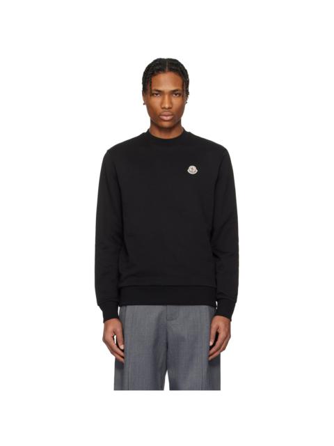 Moncler Black Logo Patch Cotton Sweatshirt