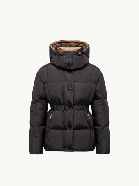 Moncler Agneux Square-Quilted Hooded Short Down Jacket