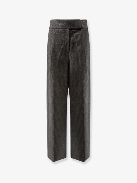 BOSS Boss Telda Viscose and Virgin Wool Trousers Grey