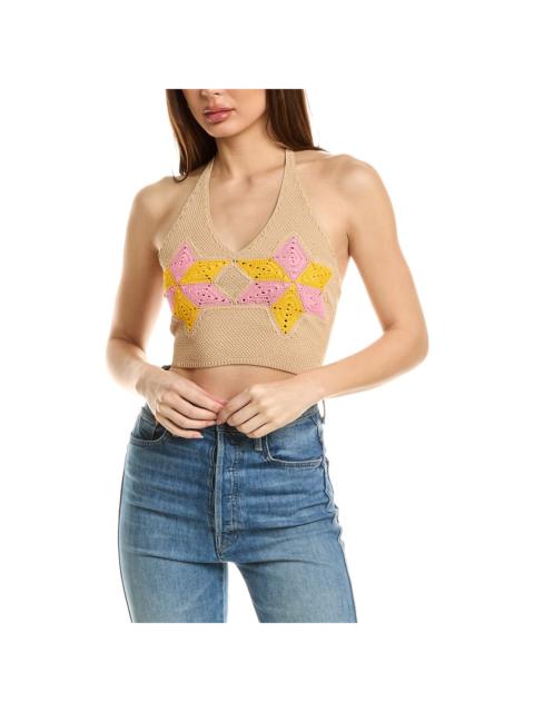 Sandro Sandro Tie-Neck Halter Top