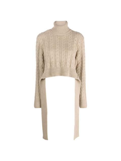MM6 Maison Margiela roll-neck cable-knit jumper