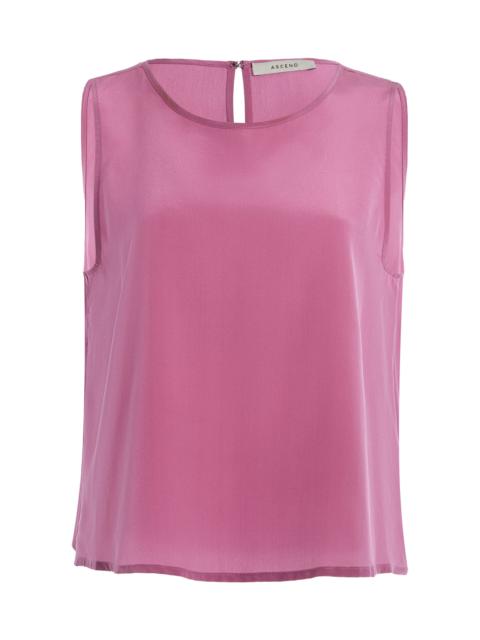 ASCENO Sofia Silk Shell Top pink