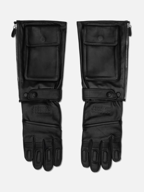 MM6 Maison Margiela MM6 X AGNELLE LEATHER GLOVES