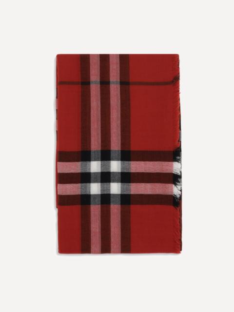 Burberry Wool Check wide Scarf