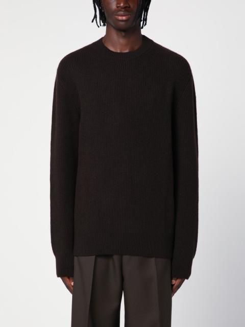 Oasi dark brown cashmere jumper