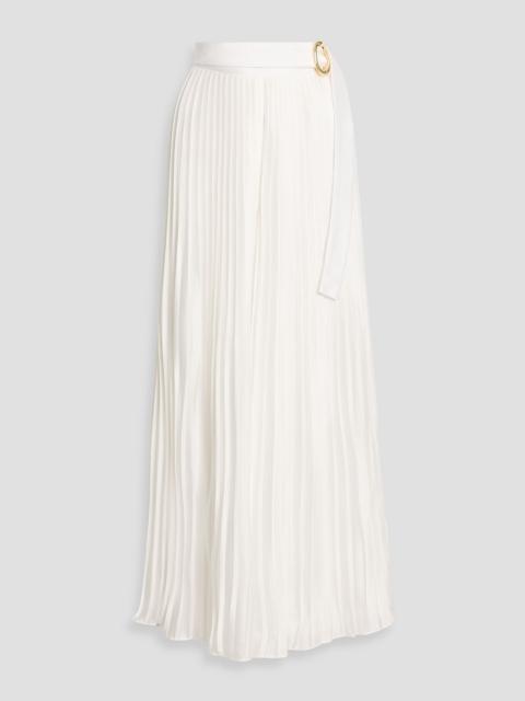 PatBO Dream pleated satin wide-leg pants