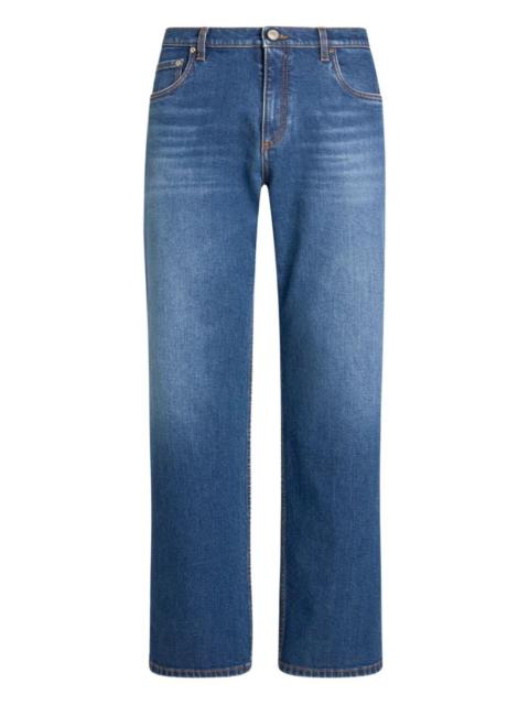 Etro Etro Men Straight-Leg Jeans With Pegaso