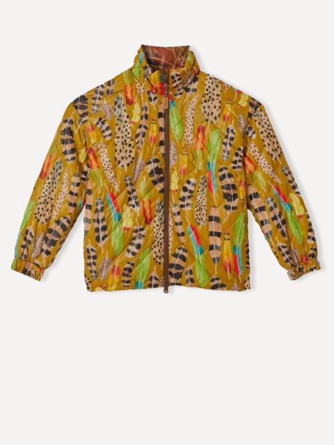 FARM RIO Gold Savana Dream Reversible Maxi Puffer Jacket