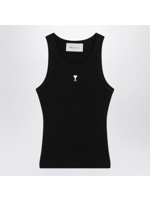 AMI Paris Ami Paris Black Ami De Coeur Tank Top Women