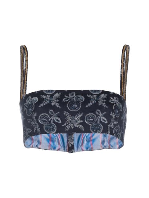 Etro patterned-jacquard bralette