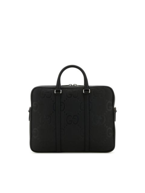 GUCCI GUCCI Black Leather Briefcase Bag New & Authentic