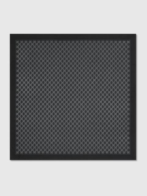 GUCCI Gucci Laminated Printed Silk Twill Carre