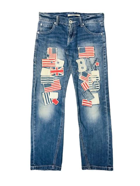 Other Designers Designer - VINTAGE BLUE MOON CUSTOM PATCHWORK US UK BLUE JEANS