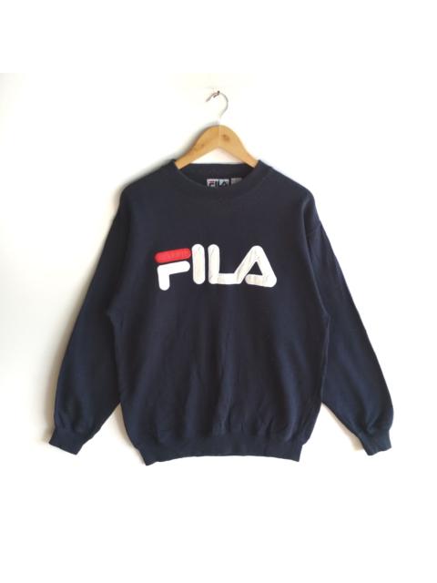 Other Designers FILA Big Logo Embroidery Front and Back Sweatshirt