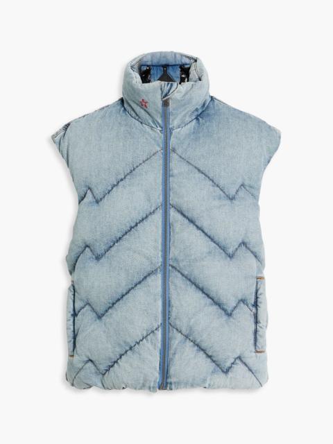 PERFECT MOMENT Quilted denim vest