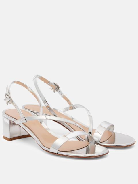 Gianvito Rossi 45 metallic leather sandals