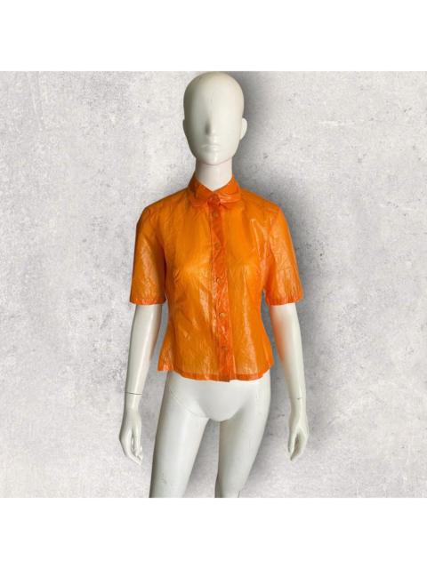 GUCCI Vintage 1996 Poly Orange Shirt By Tom Ford