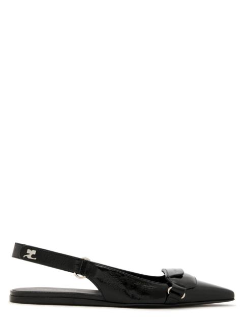Courrèges Racer Vinyl Slingback Ballet Flats