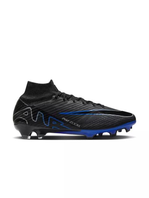 Nike Mercurial Superfly 9 Elite Firm Ground "Black/Hyper Royal/Chrome" Men's Soccer Cleat