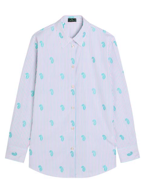 Etro Etro Embroidered Cotton Shirt