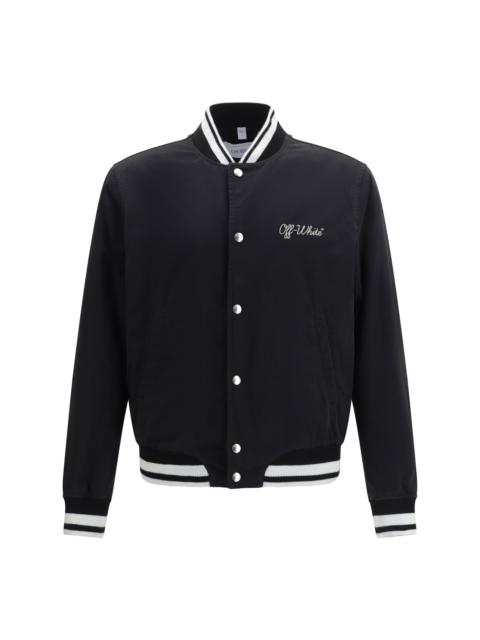 Off-White Off-White Men Script Cotgab Souvenir Varsity Jacket