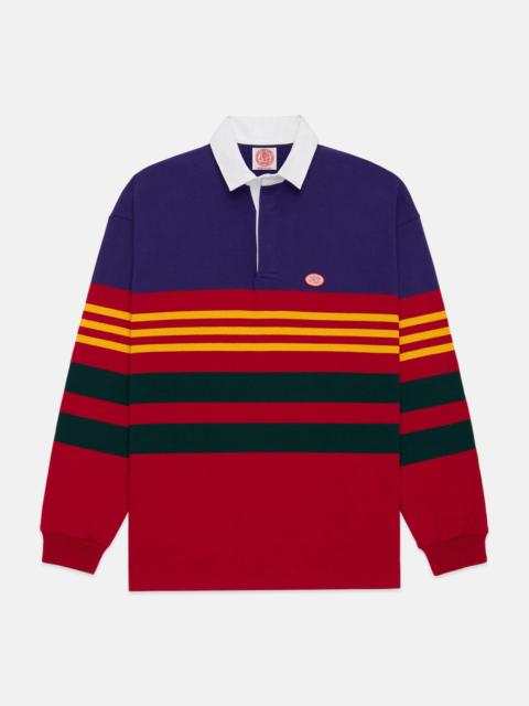 J. PRESS MADE-IN-USA MULTI-STRIPE J. PRESS SEAL COTTON RUGBY